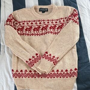 Beige and Red kids Sweater